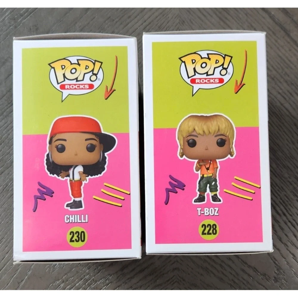 Funko Pop! Rocks TLC T-Boz #228 & Chilli #230 Vinyl Figure Set Music Collectible